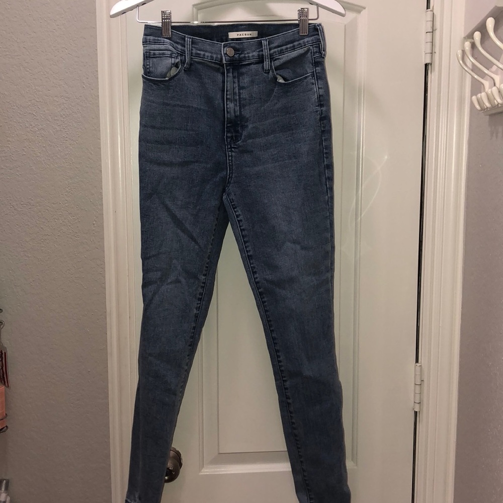 Medium blue colored jeans